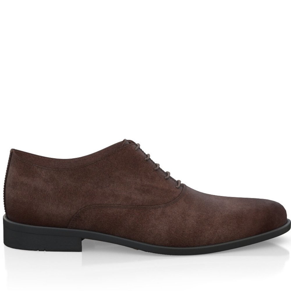 Bashwood Handmade Brown Suede Leather Oxfords For Men